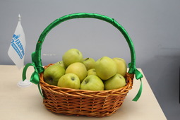 Зеленые яблоки — символ экологической акции в ООО "Газпром геологоразведка"